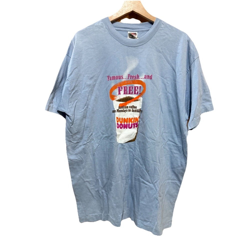 Dunkin Donuts Famous Fresh‎ and Free Exclusive T-Shirt Limited Edition XL EUC